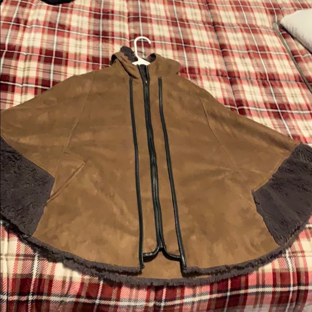 A poncho jacket